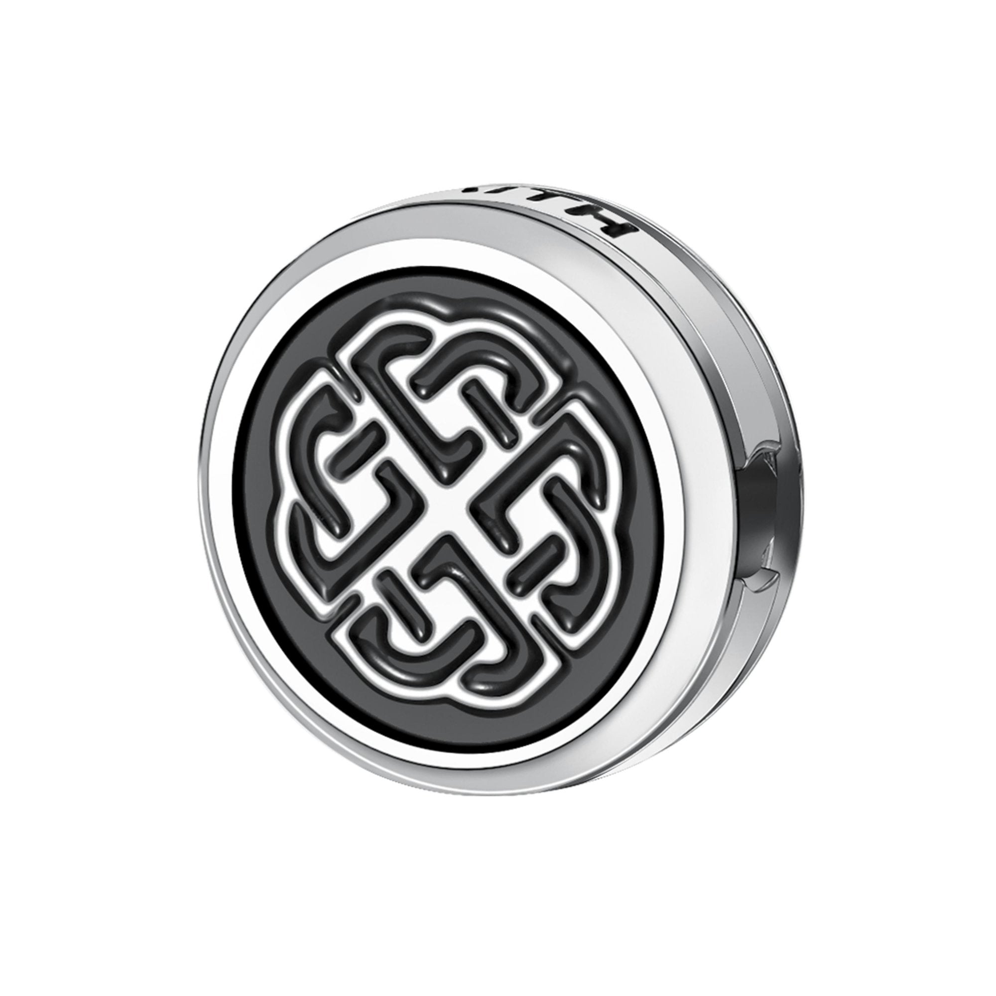CHARM UOMO, NODO CELTICO, TJ MAN RODIO PVD NERO BROSWAY