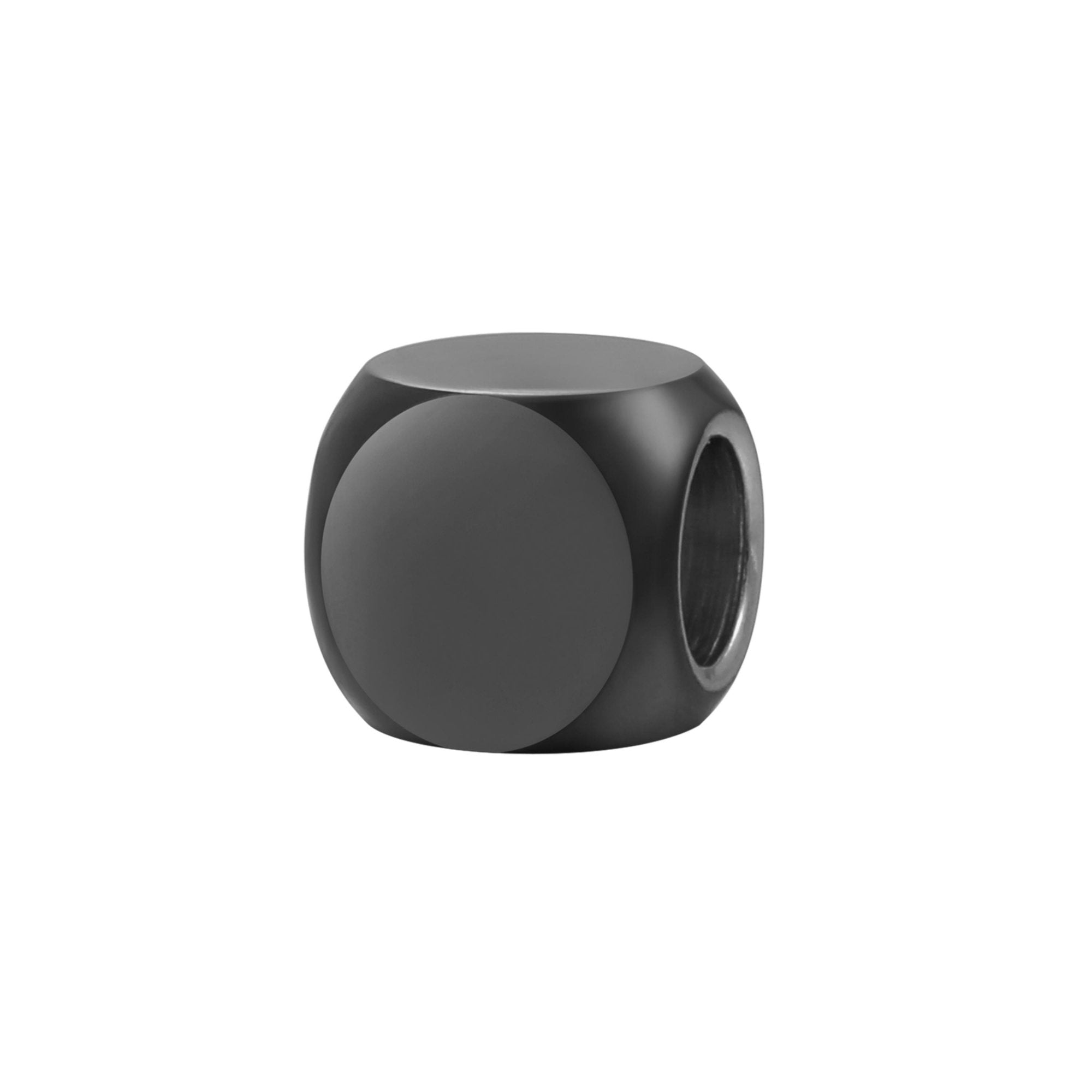 CHARM DONNA TJ UNISEX IN ACCIAIO E PVD GUN LUCIDO, CUBO BROSWAY