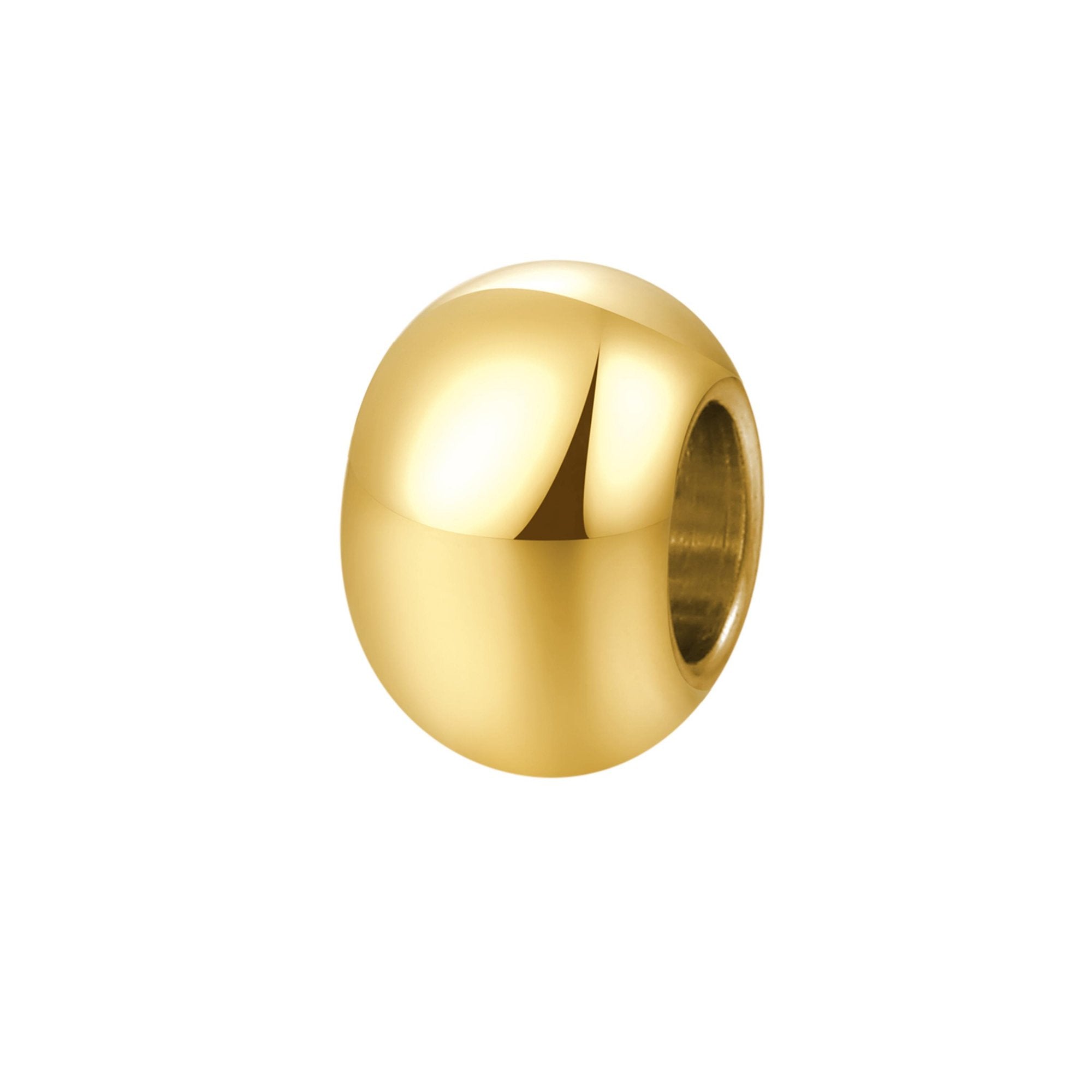 CHARM DONNA TJ UNISEX IN ACCIAIO E PVD ORO LUCIDO, ROTONDO BROSWAY