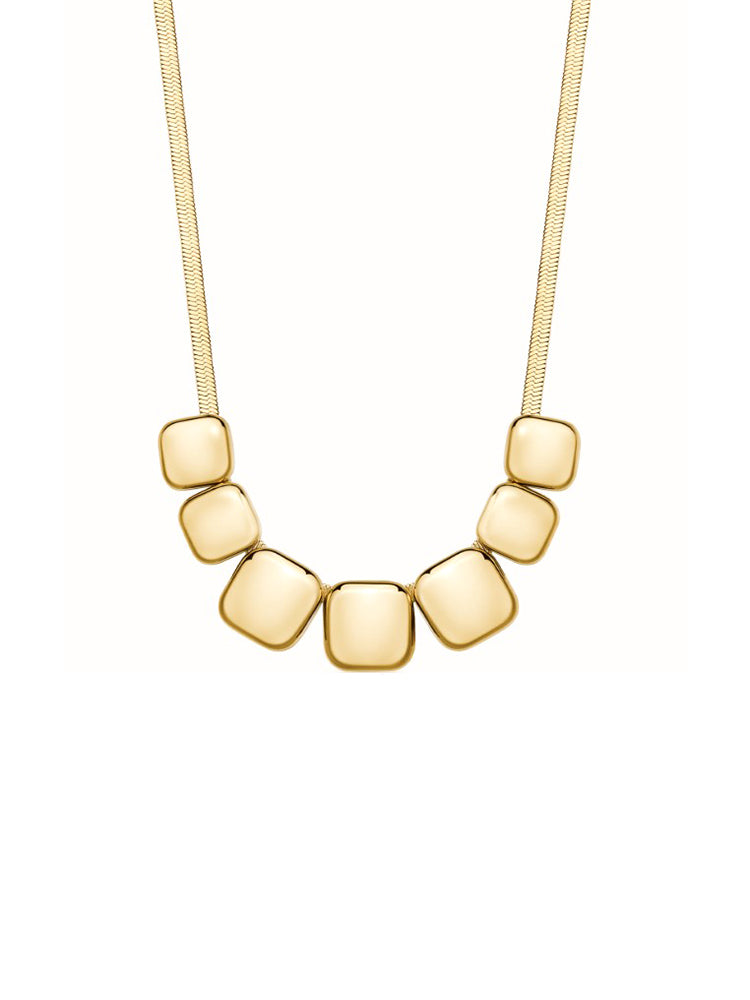 COLLANA DONNA MUSE GIROCOLLO CON DETTAGLI IN ACCIAIO DORATO BROSWAY