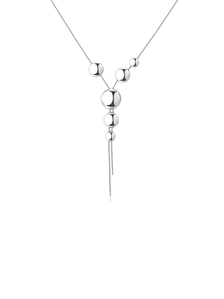 COLLANA DONNA MUSE A Y IN ACCIAIO CON DISCHI CONVESSI BROSWAY