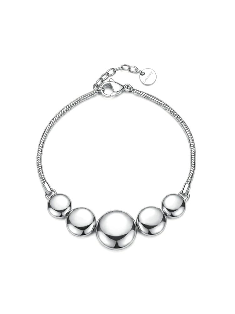 BRACCIALE DONNA MUSE IN ACCIAIO CON DISCHI CONVESSI BROSWAY