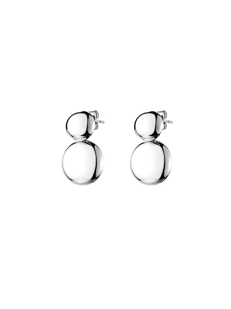 ORECCHINI DONNA MUSE PENDENTI IN ACCIAIO CON DISCHI CONVESSI BROSWAY