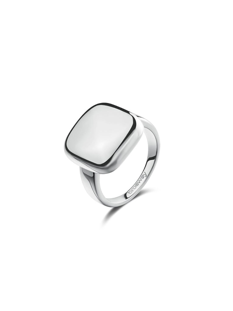 ANELLO DONNA MUSE QUADRATO IN ACCIAIO MIS 14 BROSWAY