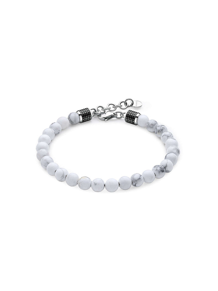 BRACCIALE UOMO BULLET CON SFERE BIANCHE BROSWAY