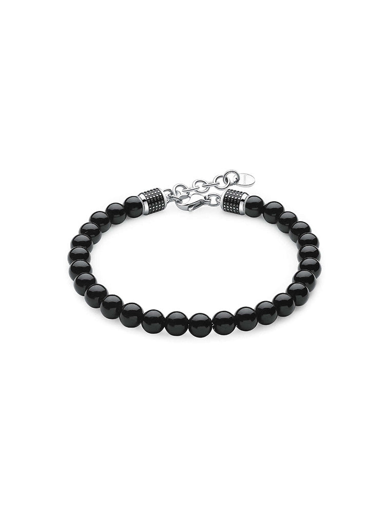 BRACCIALE UOMO BULLET CON SFERE IN ONICE NERA BROSWAY