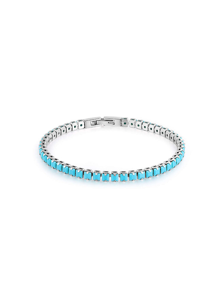 BRACCIALE UOMO AVANTGARDE TENNIS IN ACCIAIO E ZIRCONI TURCHESI BROSWAY