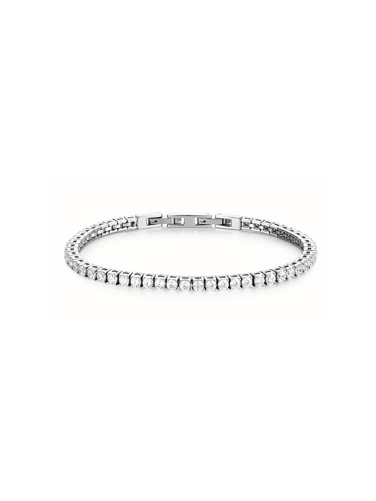 BRACCIALE UOMO AVANTGARDE TENNIS IN ACCIAIO CON ZIRCONI BAINCHI BROSWAY