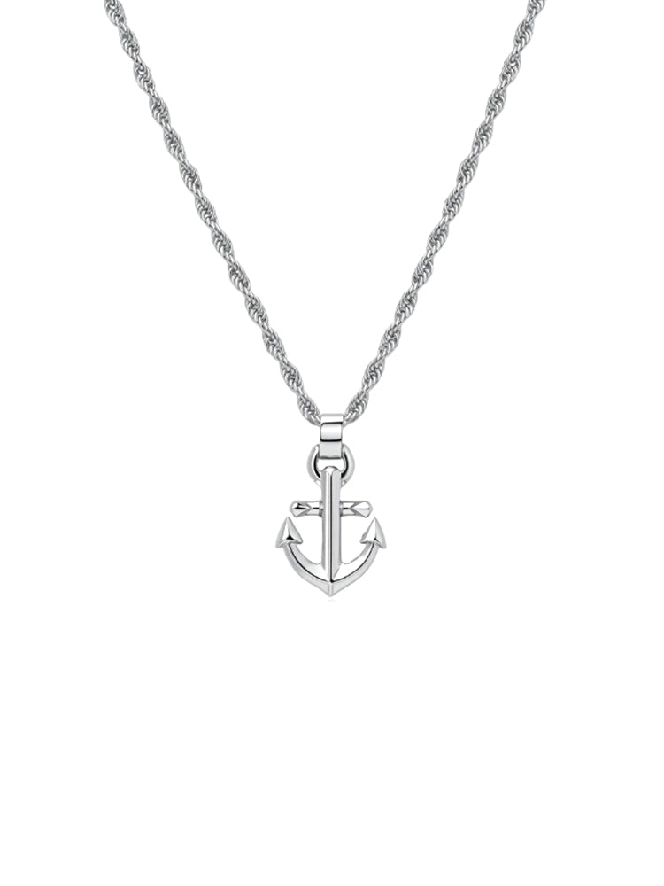 COLLANA UOMO IN ACCIAIO CON ANCORA PENDENTE BROSWAY