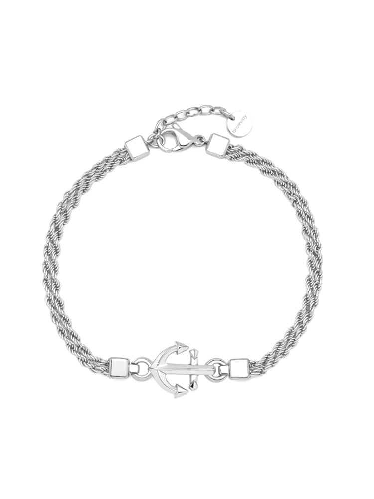 BRACCIALE UOMO IN ACCIAIO CON ANCORA CENTRALE BROSWAY