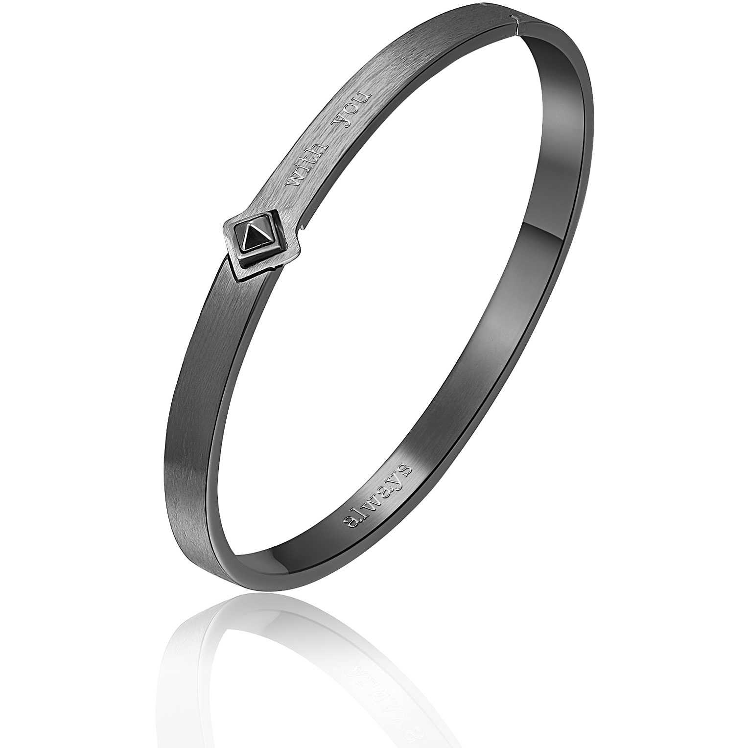 BRACCIALE UOMO WITH YOU - ALWAYS FINITURA GUN BROSWAY
