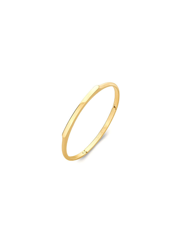 BRACCIALE UOMO RIGIDO WITH YOU IN ACCIAIO COLOR ORO GIALLO BROSWAY