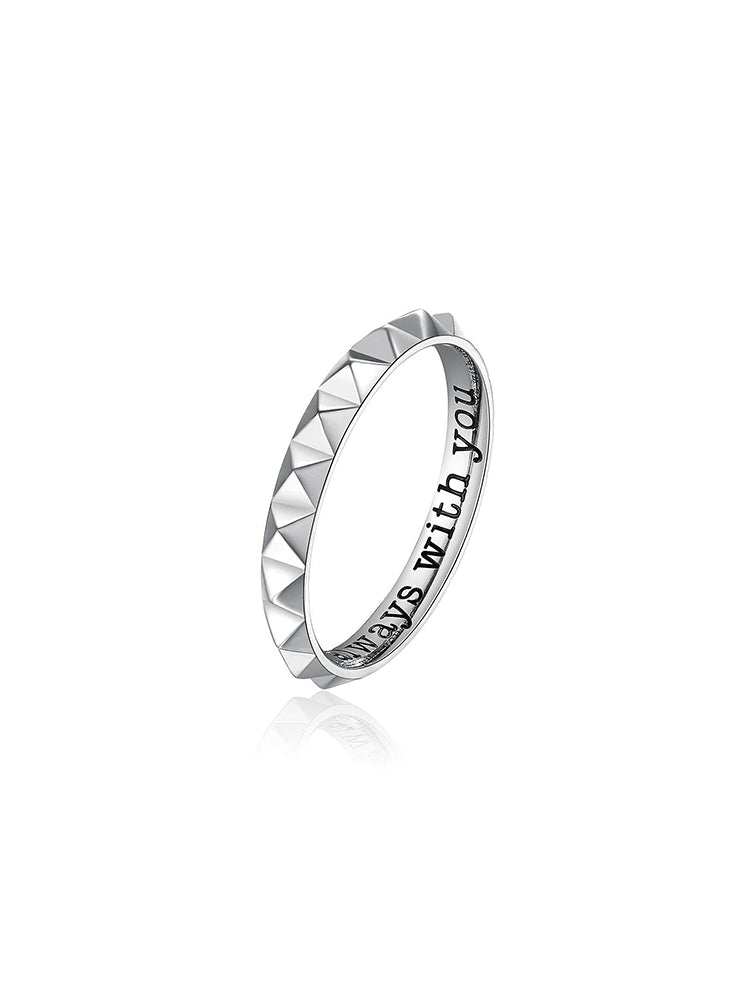 ANELLO DONNA WITH YOU, IN ACCIAIO SILVER CON INCISIONE MIS 12 BROSWAY