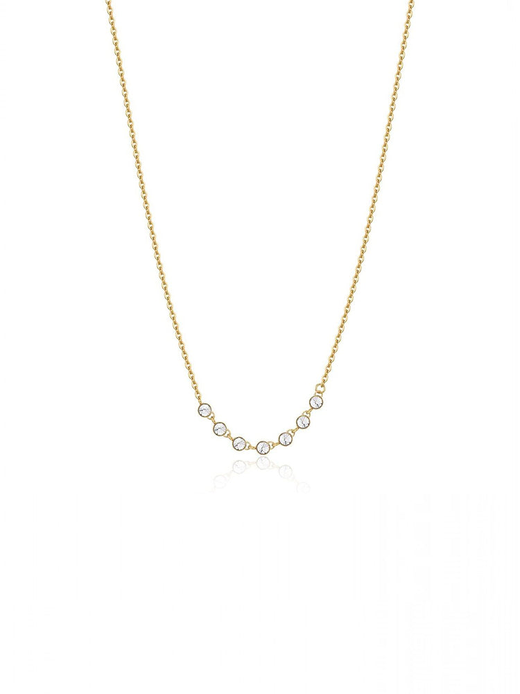 COLLANA DONNA SYMPHONIA CON CRISTALLI BIANCHI IN ACCIAIO DORATO BROSWAY