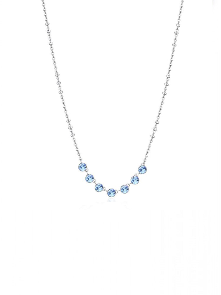 COLLANA DONNA SYMPHONIA CON CRISTALLI AZZURRI IN ACCIAIO BROSWAY