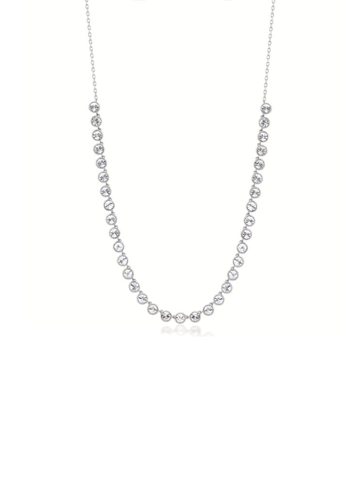 COLLANA DONNA GIROCOLLO SYMPHONIA IN ACCIAIO CON CRISTALLI BIANCHI BROSWAY