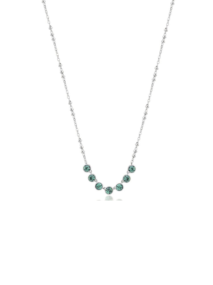 COLLANA DONNA PENDENTE SYMPHONIA IN ACCIAIO CON CRISTALLI VERDI BROSWAY