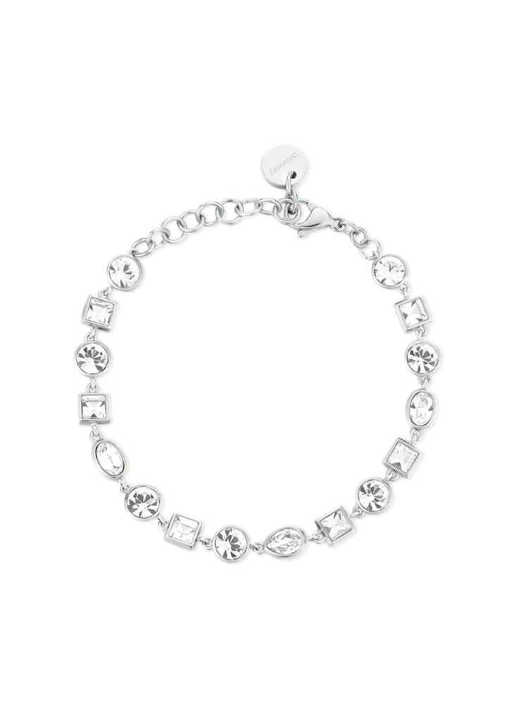 BRACCIALE DONNA MORBIDO SYMPHONIA IN ACCIAIO SILVER CON CRISTALLI BIANCHI BROSWAY