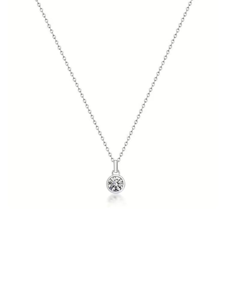 COLLANA DONNA IN ACCIAIO SYMPHONIA CON PENDENTE E CRISTALLO BIANCO BROSWAY