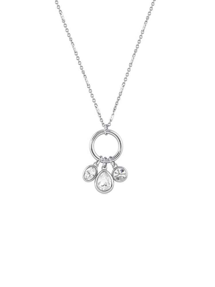 COLLANA DONNA IN ACCIAIO CON CRISTALLI CENTRALI PENDENTI BROSWAY