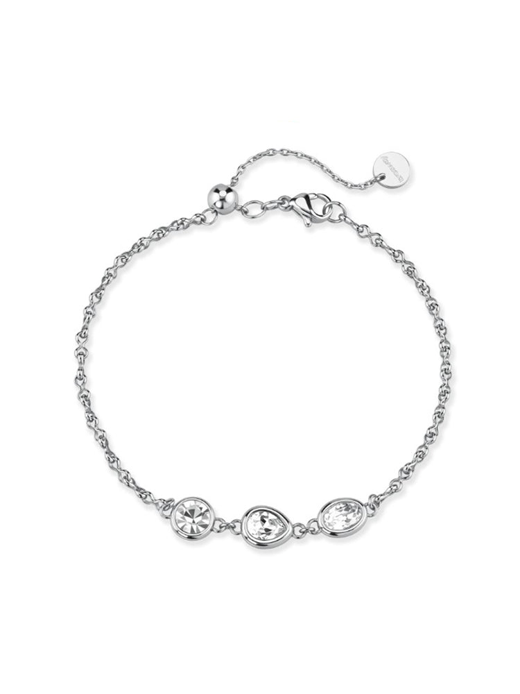 BRACCIALE DONNA SYMPHONIA IN ACCIAIO CON CRISTALLI BIANCHI CENTRALI BROSWAY
