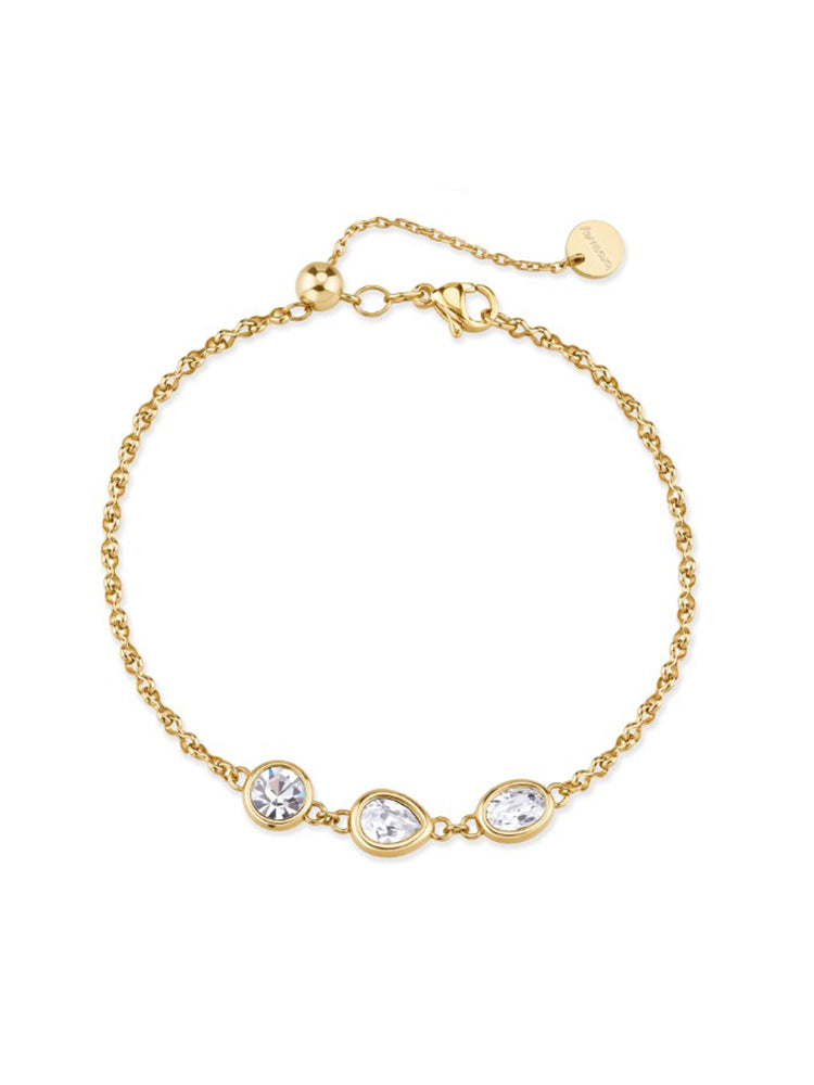 BRACCIALE DONNA DORATO CON CRISTALLI BIANCHI SYMPHONIA BROSWAY