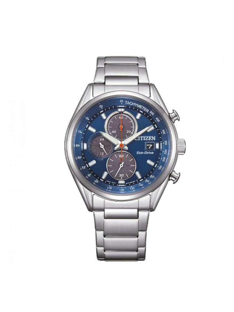 OROLOGIO UOMO CRONOGRAFO IN ACCIAIO METROPOLITAN CON QUADRANTE BLU CITIZEN