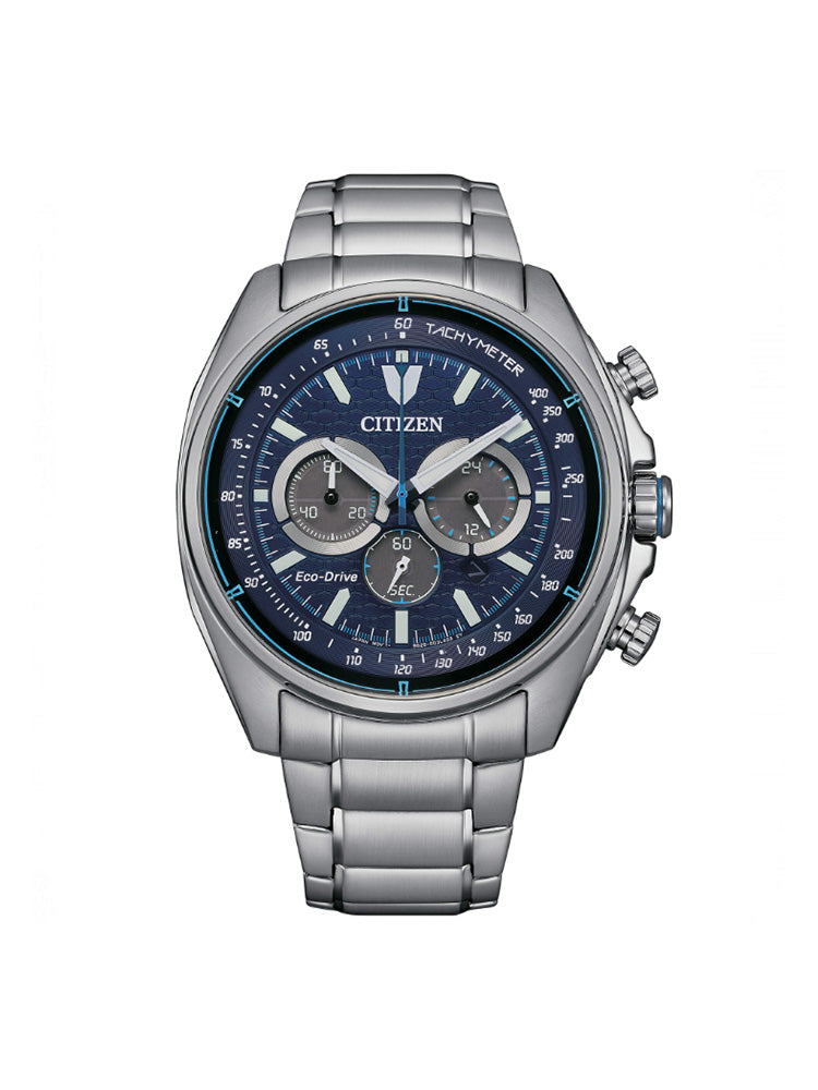 OROLOGIO UOMO CRONO ACTIVE COLLEZIONE OF IN ACCIAIO E QUADRANTE BLU CITIZEN
