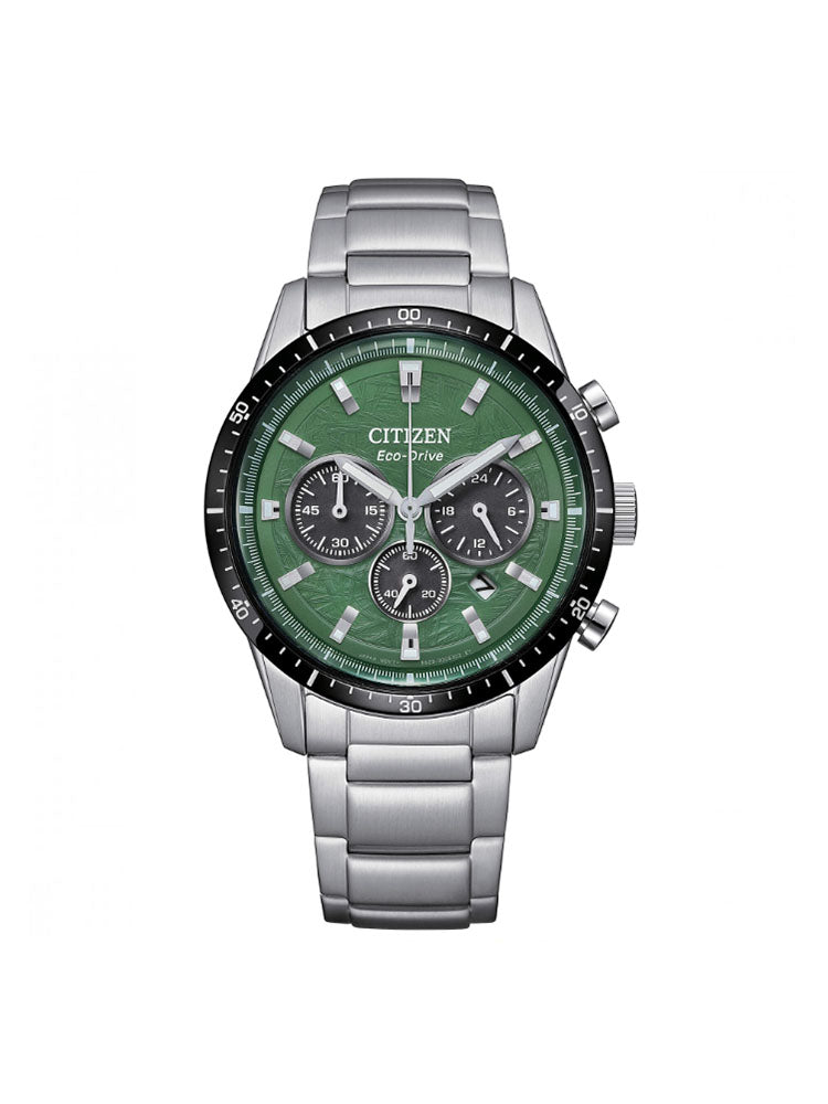 OROLOGIO UOMO T9 CRONO IN ACCIAIO CON QUADRANTE VERDE CITIZEN