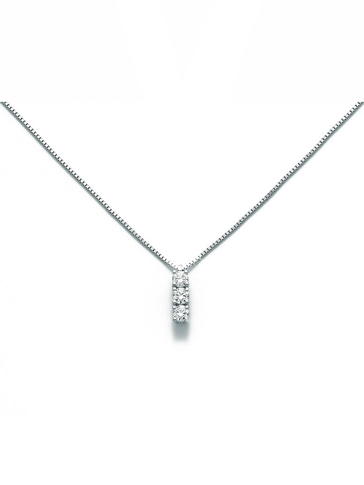 COLLANA DONNA TRILOGY IN ORO BIANCO E DIAMANTI MILUNA