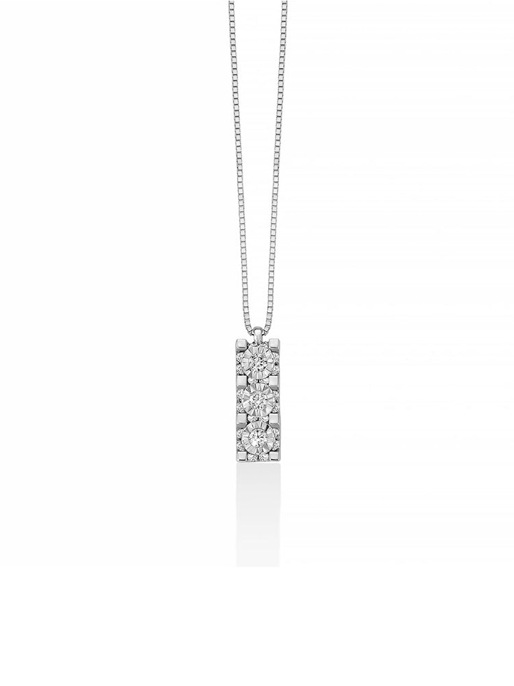 COLLANA DONNA TRILOGY IN ORO BIANCO E DIAMANTI 8,5 CT MILUNA