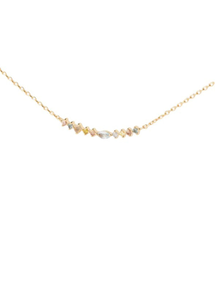COLLANA DONNA LOTUS IN ARGENTO DORATO CON ZIRCONI MULTICOLORE PDPAOLA