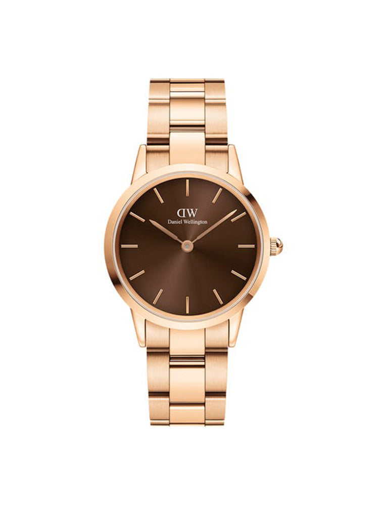 OROLOGIO DONNA SOLO TEMPO ICONIC LINK AMBER ROSATO DANIEL WELLINGTON