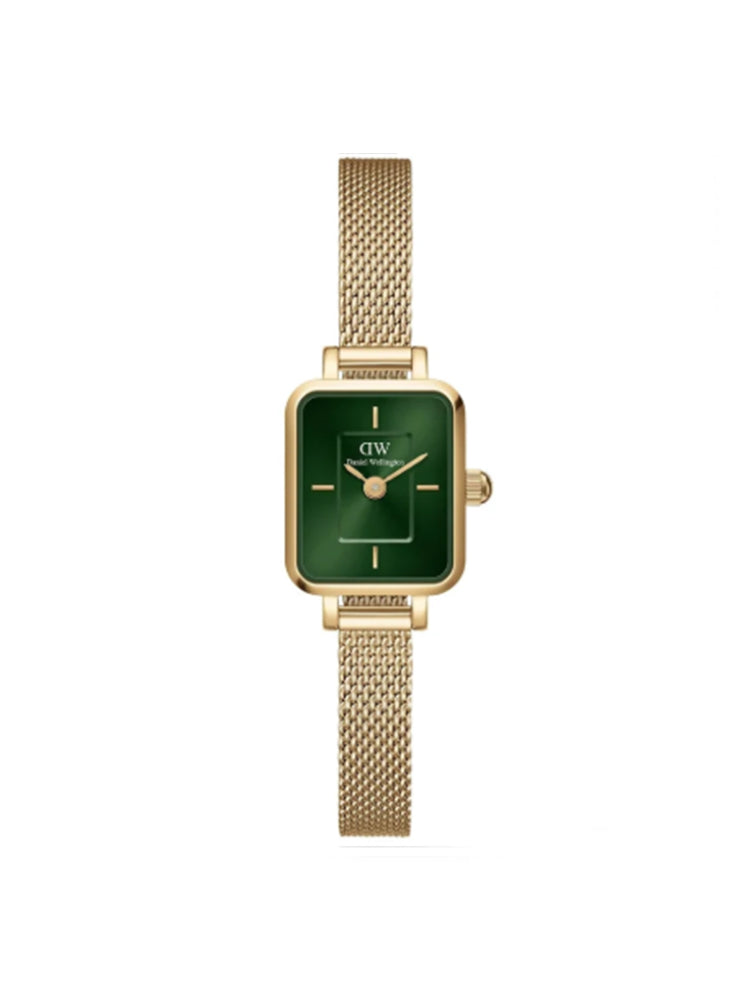 OROLOGIO DONNA QUADRO MINI DORATO CON QUADRANTE VERDE DANIEL WELLINGTON