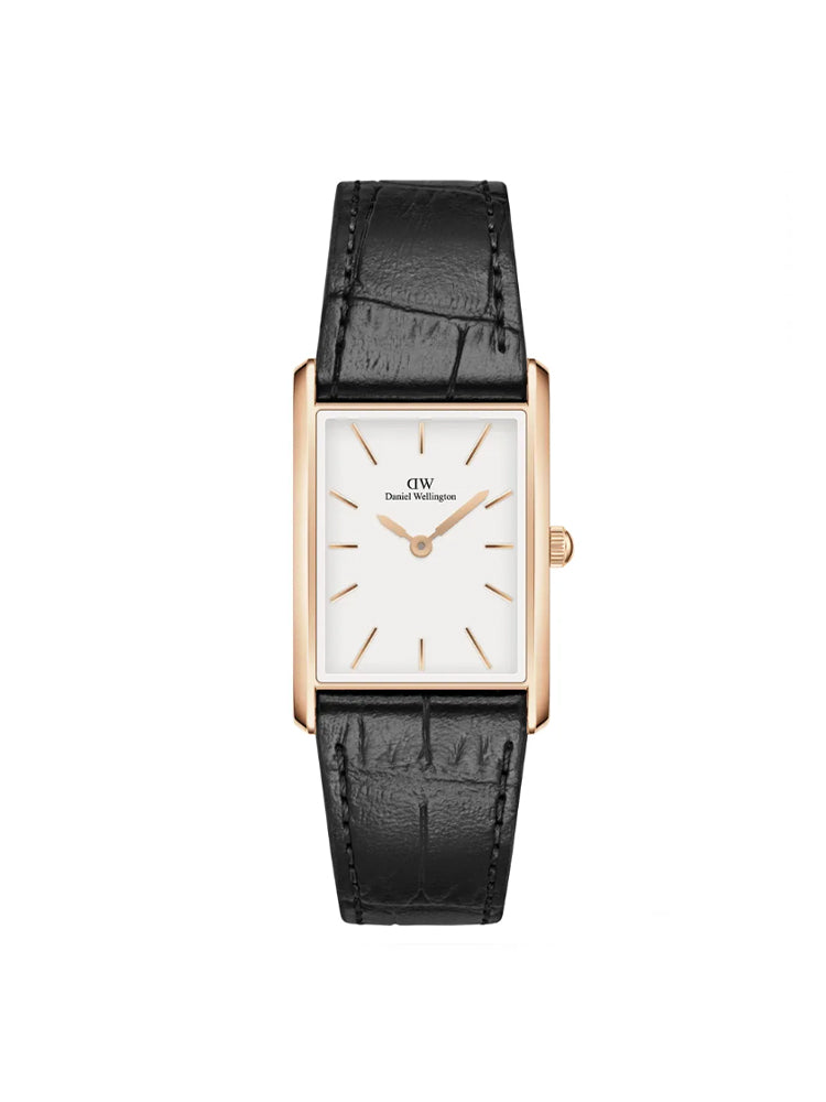 OROLOGIO UOMO BOUND CON CASSA ROSATA E CINTURINO IN PELLE NERO DANIEL WELLINGTON