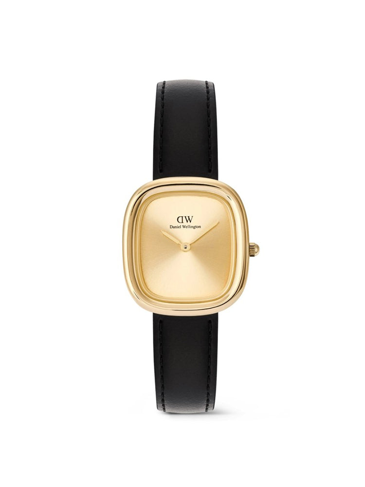 OROLOGIO DONNA MARGOT SHEFFIELD CON CASSA DORATA E CINTURINO IN PELLE NERO DANIEL WELLINGTON