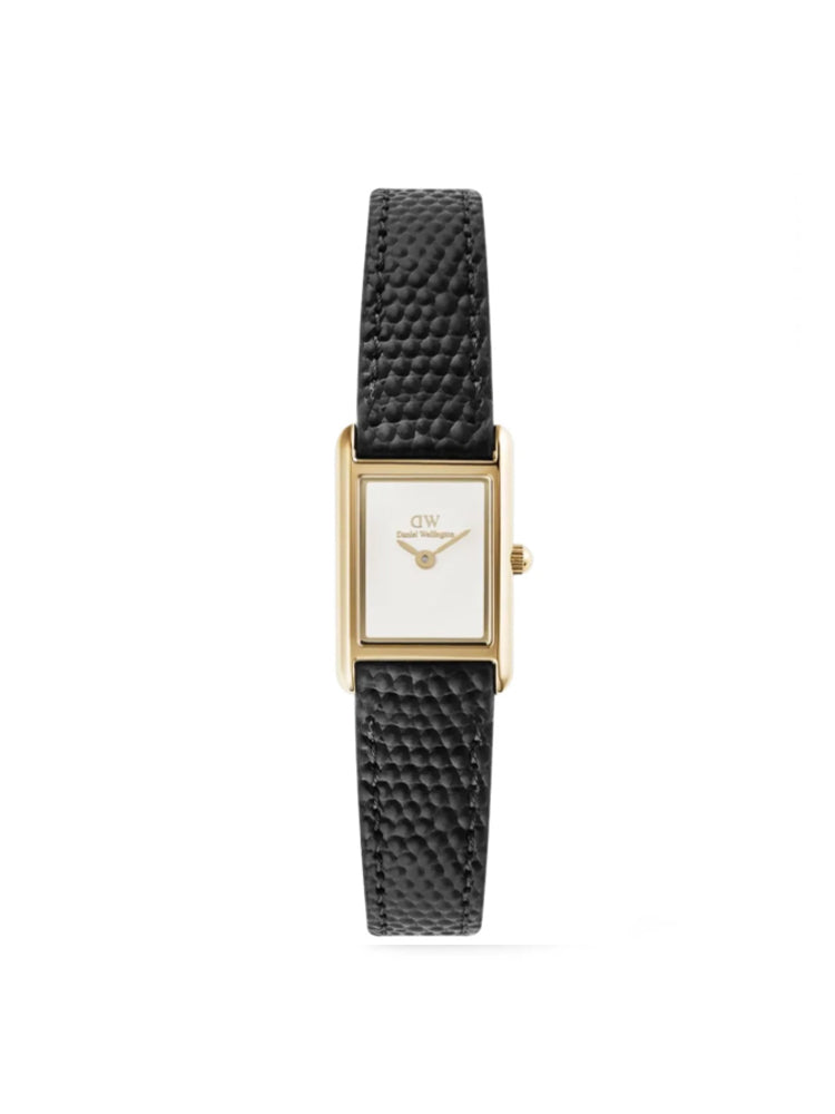 OROLOGIO DONNA BOUND MINI CON CINTURINO IN PELLE NERA DANIEL WELLINGTON