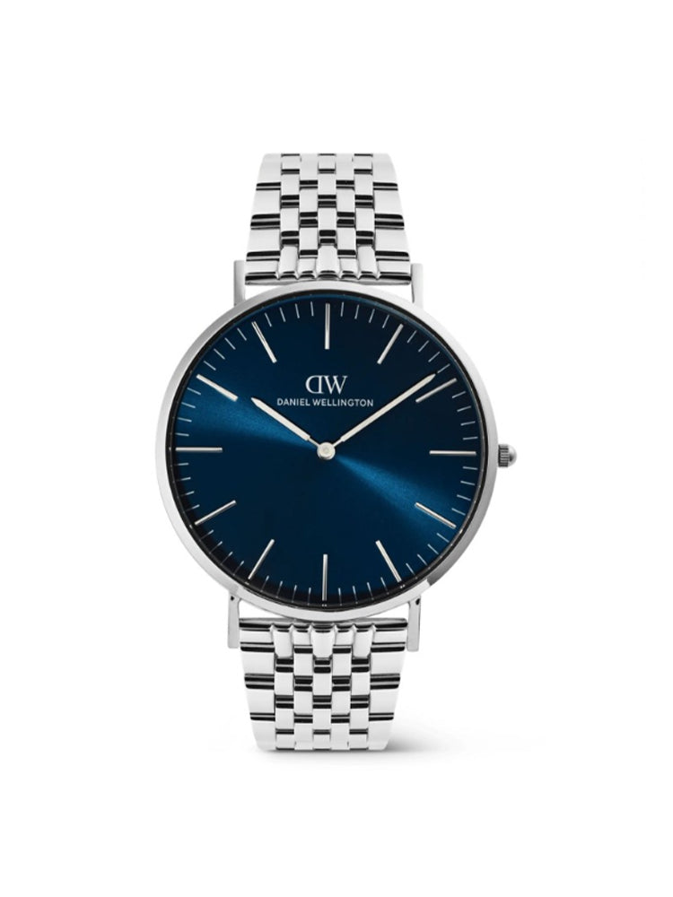 OROLOGIO UOMO IN ACCIAIO CON QUADRANTE BLU SOLO TEMPO DANIEL WELLINGTON