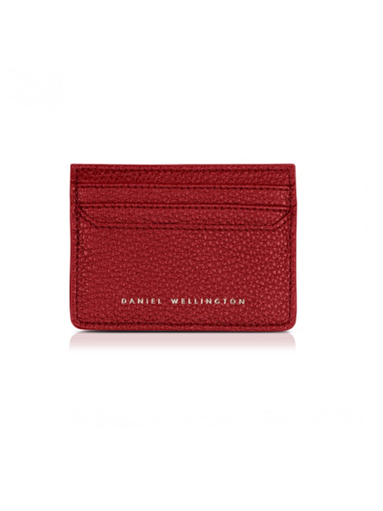 PORTACARTE UNISEX IN PELLE ROSSA CON 3 SLIDER DANIEL WELLINGTON