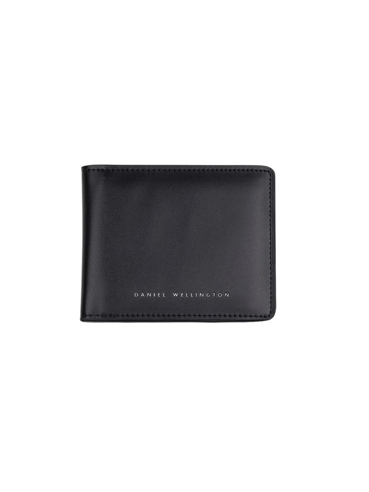PORTAFOGLIO UOMO IN PELLE LISCIA NERA DANIEL WELLINGTON