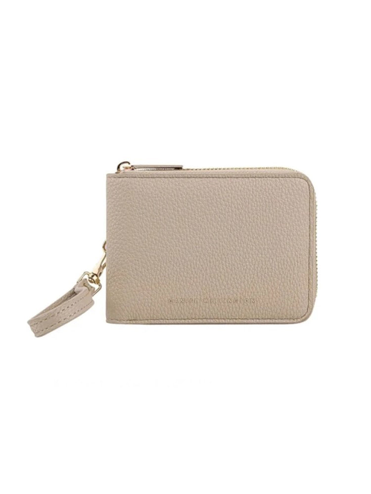PORTAFOGLI DONNA CON ZIP IN PELLE BOTTALATO COLOR CREMA DANIEL WELLINGTON
