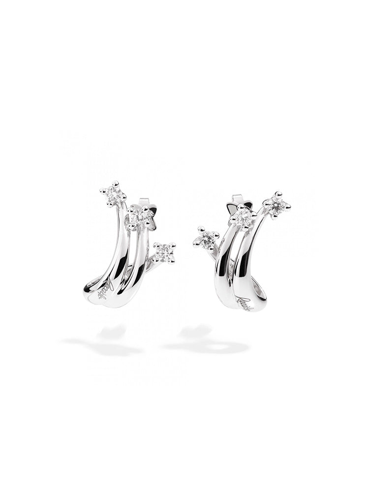 ORECCHINI DONNA ETERNITY TRILOGY IN ORO BIANCO 0,35 CT RECARLO