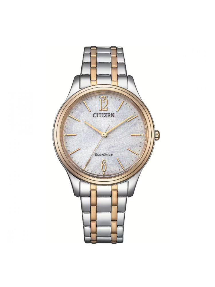 OROLOGIO DONNA SOLO TEMPO BICOLORE ROSATO CITIZEN