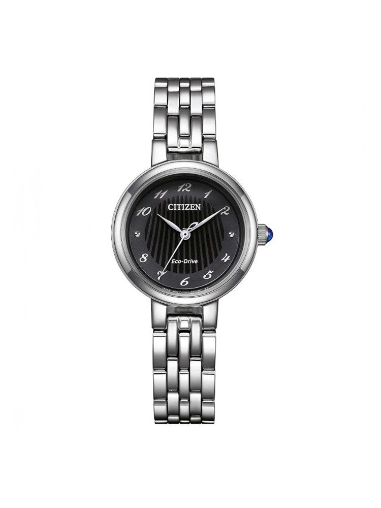 OROLOGIO DONNA SOLO TEMPO IN ACCIAIO CON QUADRANTE NERO CITIZEN