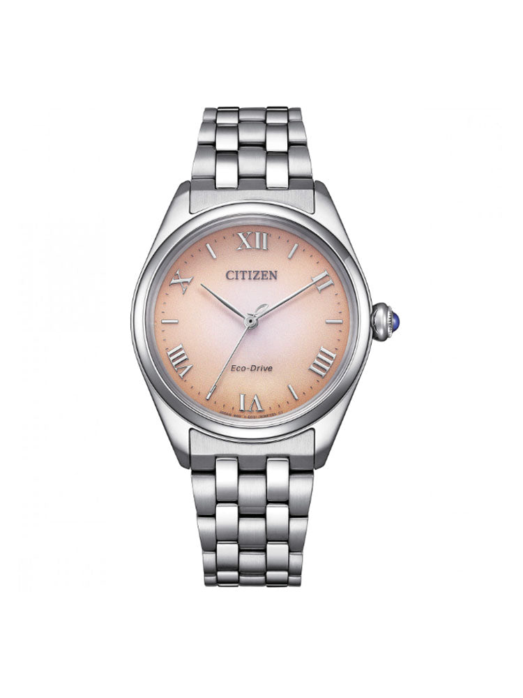 OROLOGIO DONNA SOLO TEMPO IN ACCIAIO CON QUADRANTE SALMONE CITIZEN