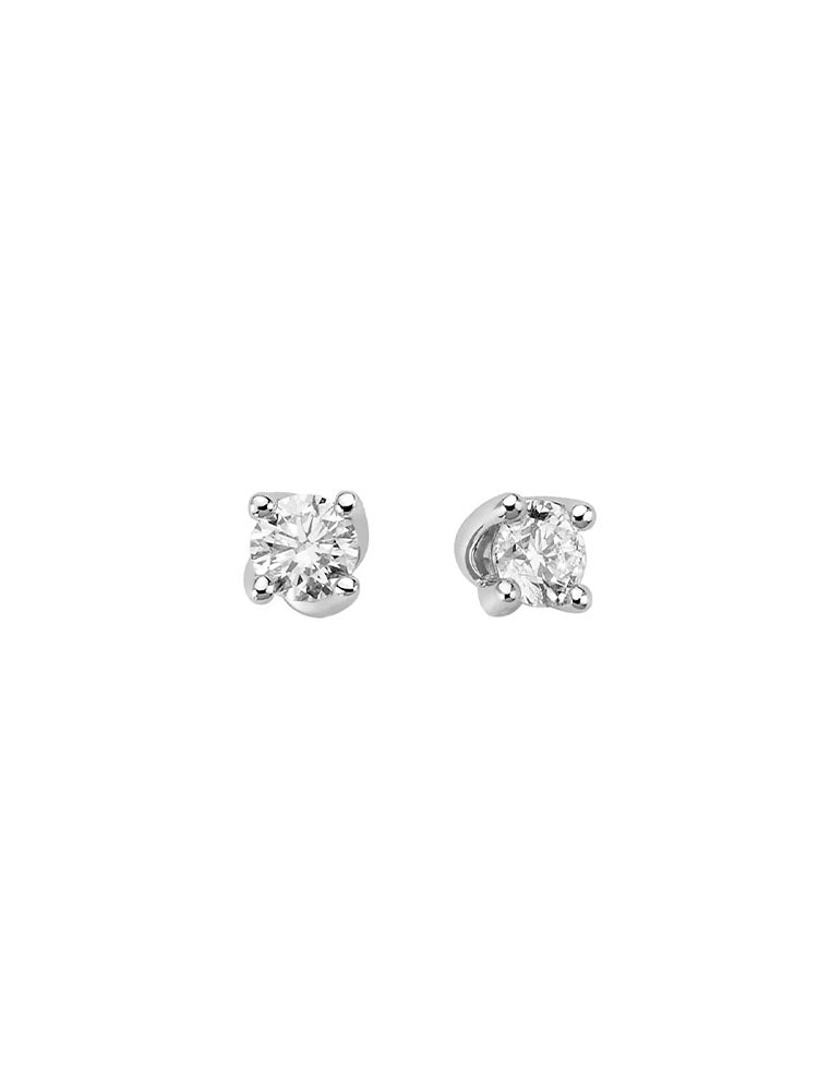 ORECCHINI DONNA PUNTO LUCE IN ORO BIANCO 18KT E DIAMANTI MILUNA