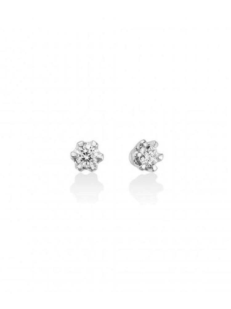 ORECCHINI DONNA PUNTO LUCE IN ORO BIANCO 18KT E DIAMANTI MILUNA
