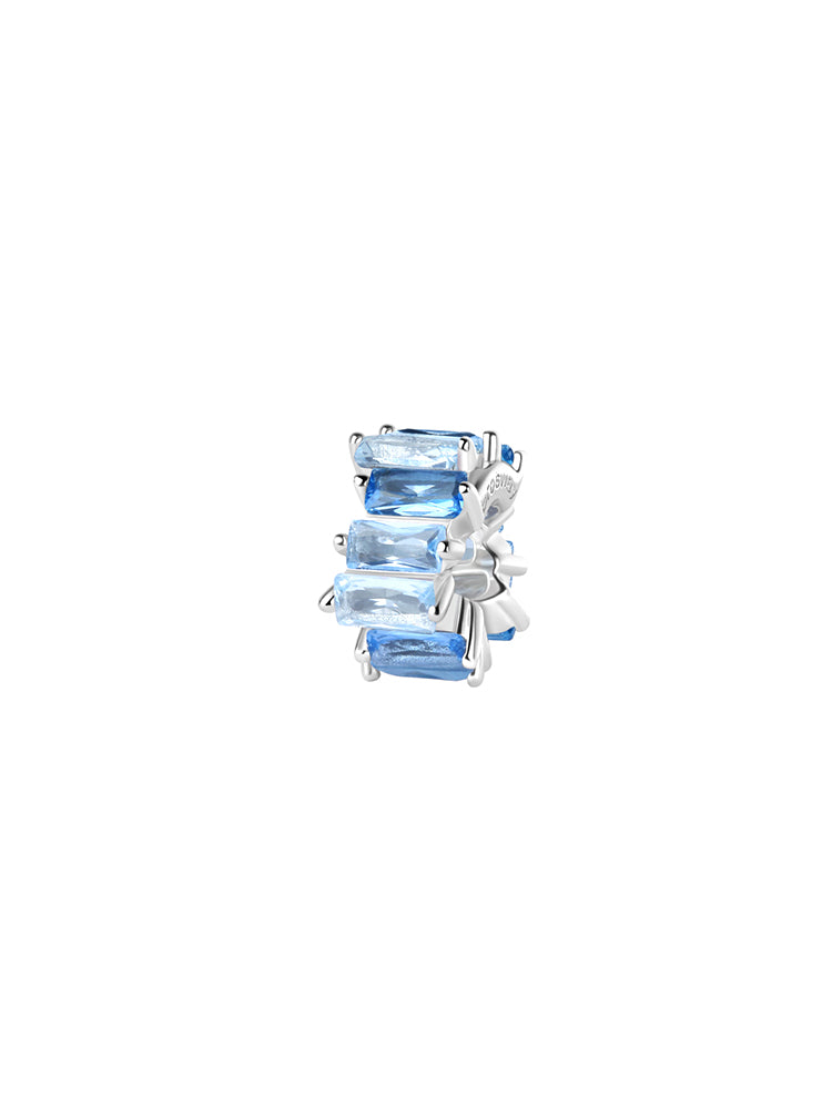 CHARM DONNA IN ACCIAIO CON CRISTALLI BAGUETTE AZZURRI FANCY BROSWAY