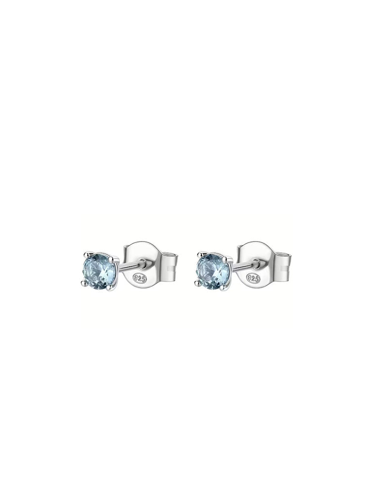 ORECCHINI DONNA PUNTI LUCE IN ARGENTO CON ZIRCONI AZZURRI FANCY BROSWAY