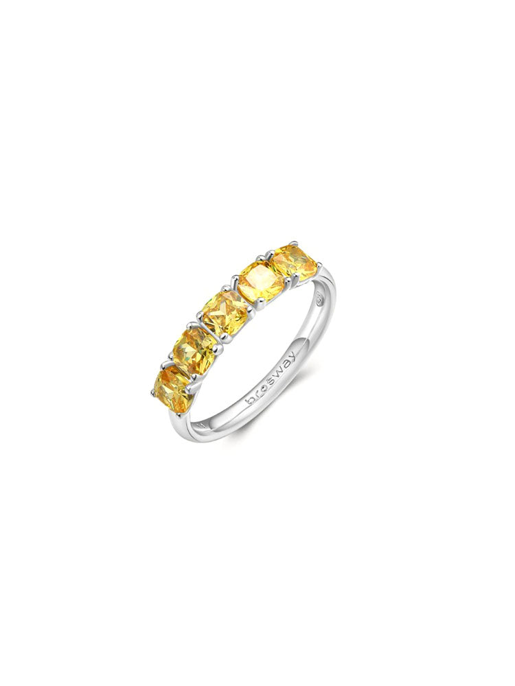ANELLO DONNA FANCY IN ARGENTO CON ZIRCONI GIALLI MISURA 12 BROSWAY